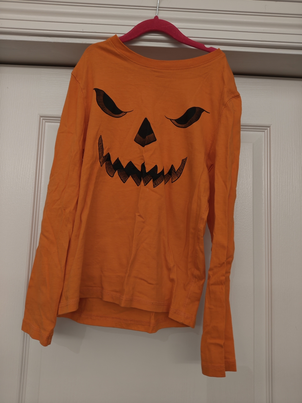 George Orange Long-Sleeve Pumpkin Face Tee